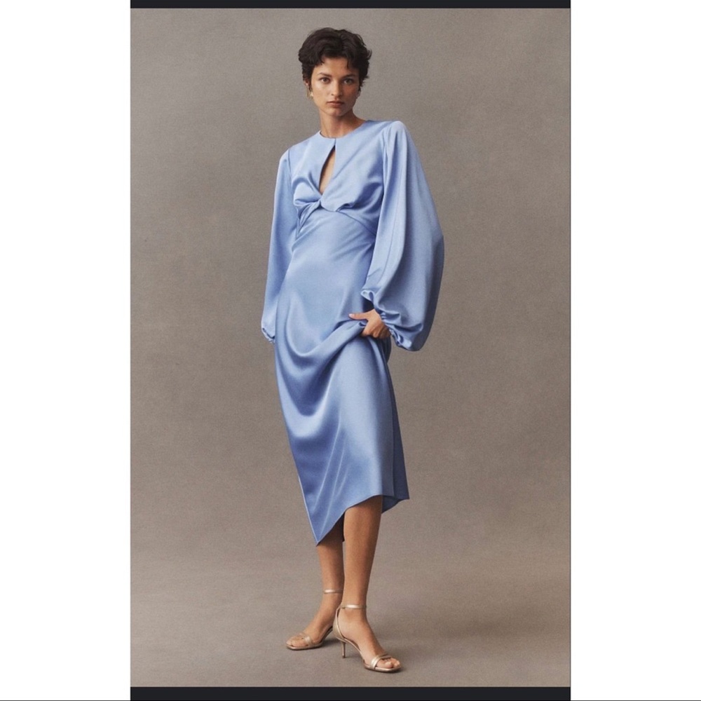 Significant Other Demi Backless Long-Sleeve
Column Gown
